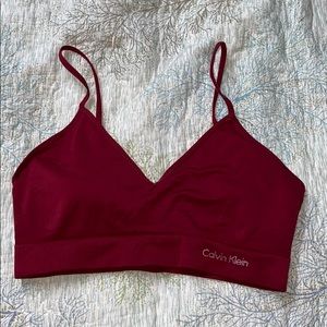 Calvin Klein casual bra maroon